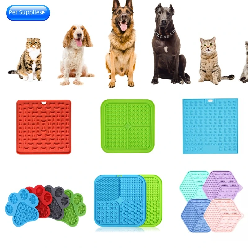 Kinpack Durable Pet Mat Licking Pads to Divert Pets Attention Soothing Food Pads Silicone Dog Bowl