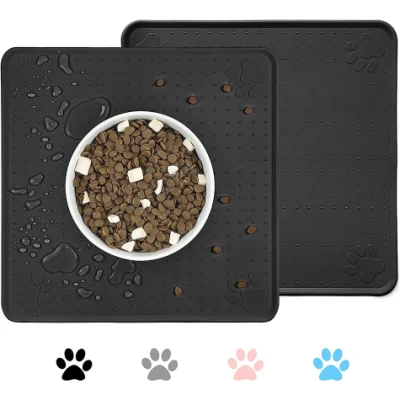 O tapete de silicone para refeições para animais de estimação para cães e gatos é antiderrapante e à prova d'água