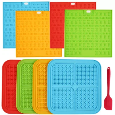 Kinpack Tapete para animais de estimação durável, almofadas para desviar a atenção dos animais de estimação, almofadas de comida calmantes, tigela de silicone para cães